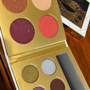Pur Eyeshadow & Cheek Palette — Red, Coral, Gold, Pink, Blue, Brown
